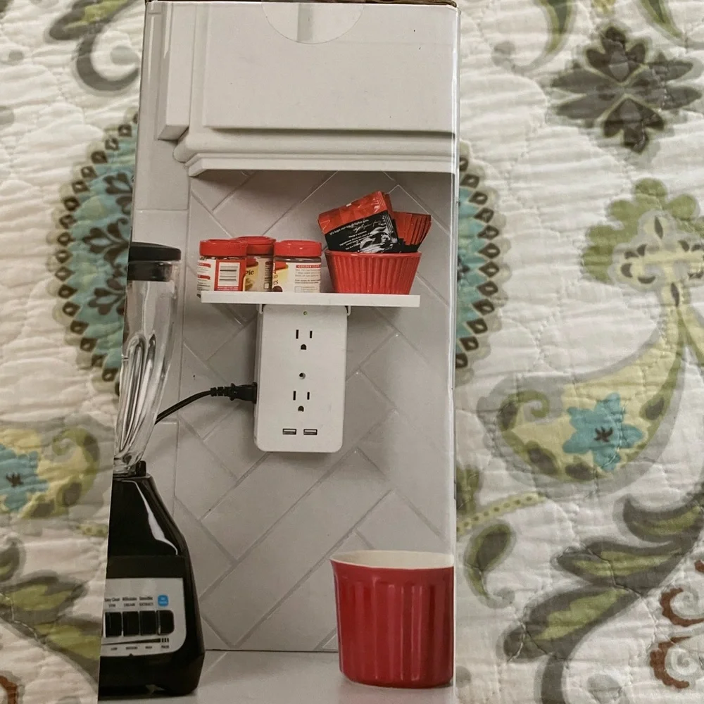 NIB Sharper Image Socket Shelf